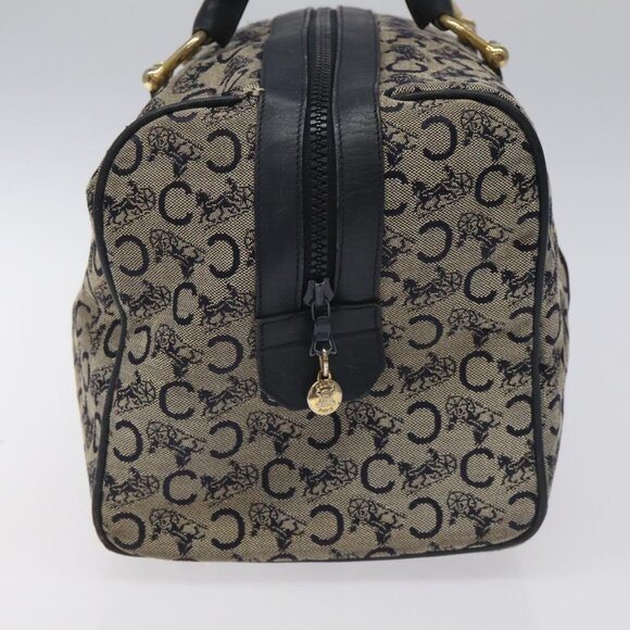 CELINE C Macadam Hand Bag Canvas Navy Auth bs23203 - Picture 5 of 16